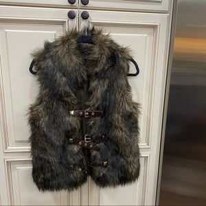 Michael Kors fur buckle vest